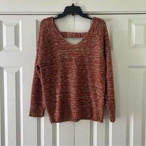⭐️ Susina Brown V-Neck Sweater with Relaxed Fit